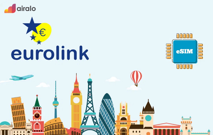 Airalo Eurolink eSIM Europe 10 GB - 30 Days eSIM (Worth USD37) Singapore